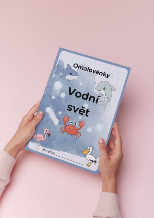 Omalovánky pro děti - Vodní svět (CZ) + pexeso