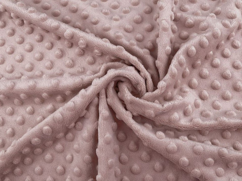 Minky s 3D puntíky šíře 160 cm (10cm) - béžová