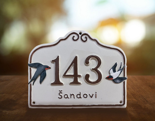 Domovní cedulka Vlaštovky