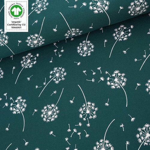 Biojersey Pusteblume smaragd (GOTS) — foto 1