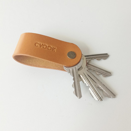 Kožená klíčenka Simple hořčicová