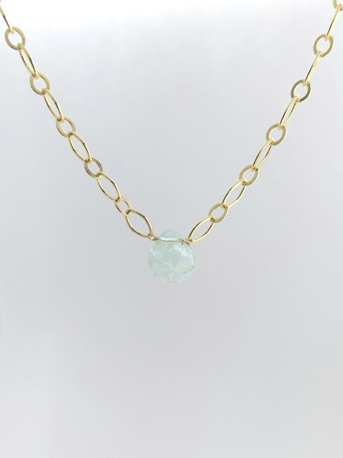 Řetízek "DAI" 5% zlata 14Kt s fluoritem