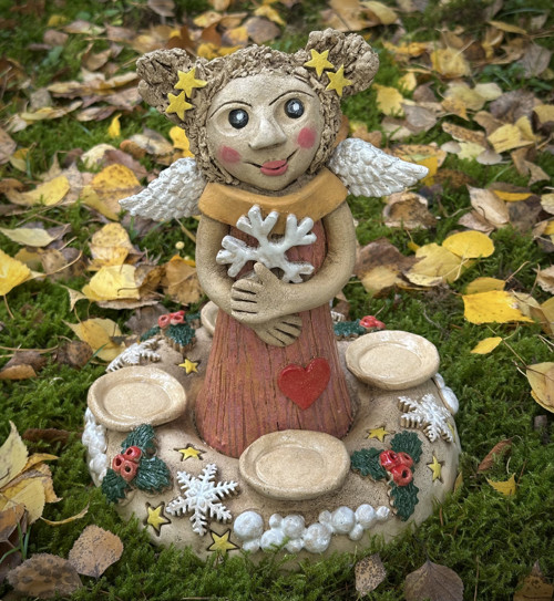 Keramický adventní věneček