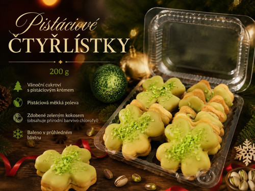 Pistáciové čtyřlístky 200 g
