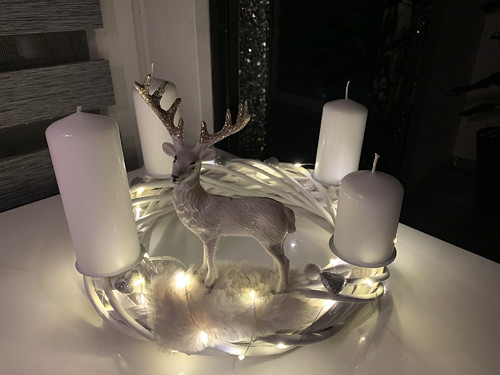Adventní svícen svítící 30cm