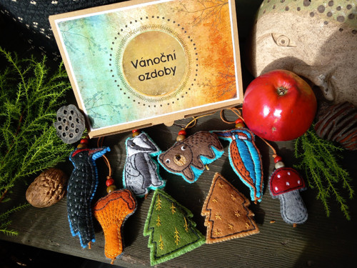 Vánoční ozdoby (sada - 8 ks)