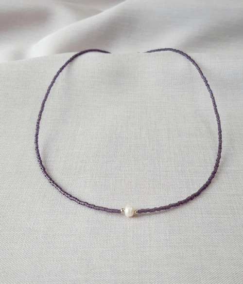 Choker Náhrdelník S Říční Perličkou