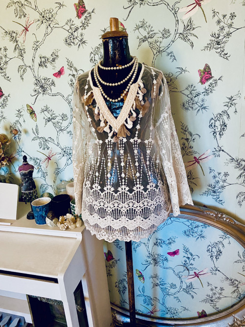 Halenka boho krajka — foto 1