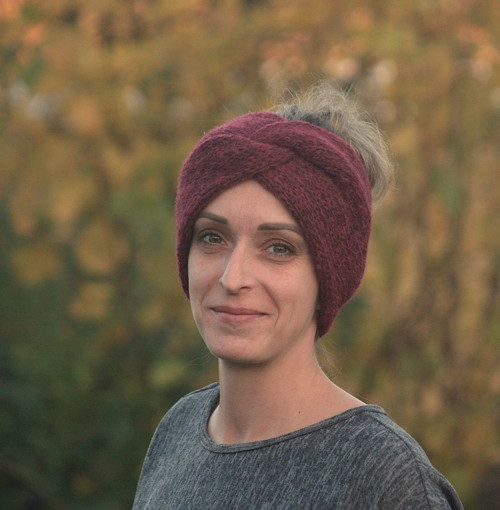 MAXI čelenka alpaka vínová