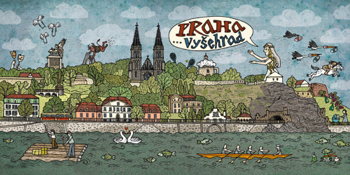 Pohled DL - Praha Vyšehrad