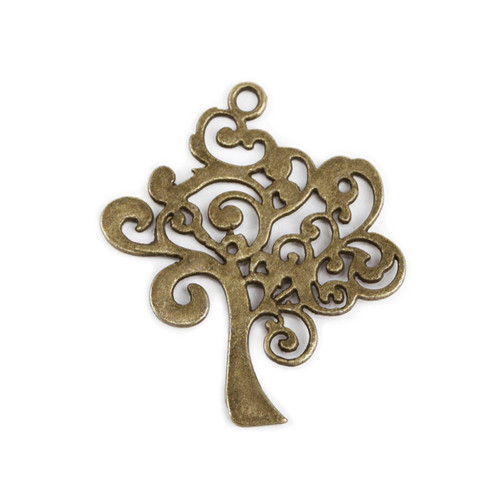 Veliký strom kudrlinkový bronz 41mm, 1ks