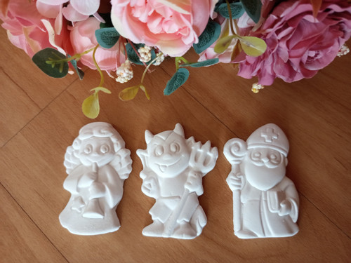 Trio Mikuláš čert a anděl 2D figurky