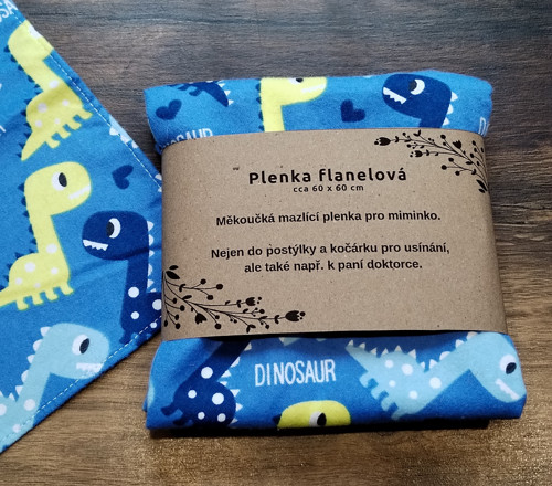 Plenka flanelová - dinosauři — foto 1