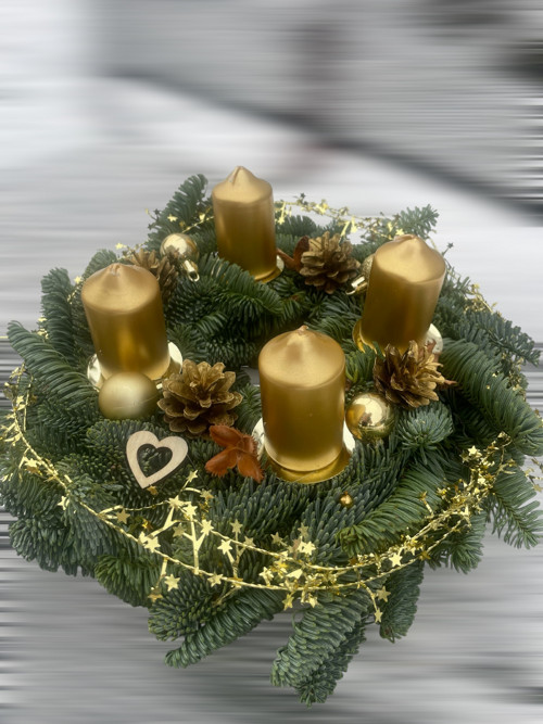 Adventní věnec zlatý — foto 1