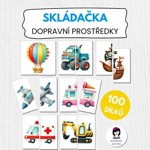 Puzzle skládačka Auta | Dopravní prostředky | PDF