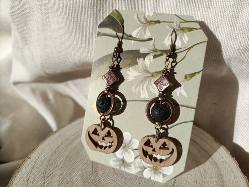 Lávové Halloweenské náušnice — foto 1