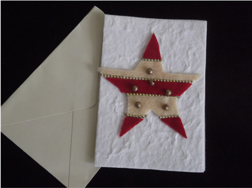 2) vánoční otevírací přání s obálkou 10x7 cm