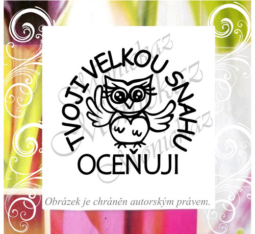 Oceňuji tvoji velkou snahu 2377. Razítko.