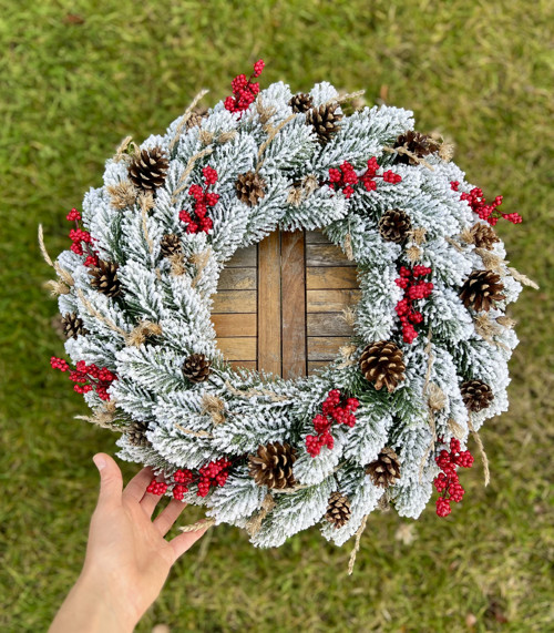 Vánoční věnec umělý 50 cm — foto 1