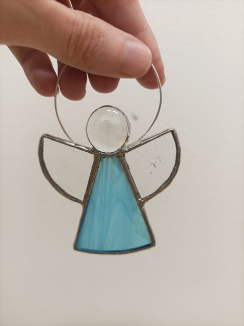 Andělíček modrý žíhaný - průhledná křídla