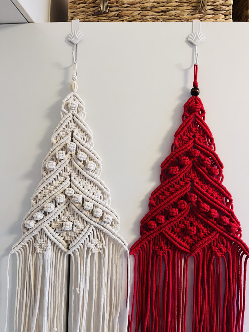 Boho stromeček/ adventní kalendář ĆERVENÝ