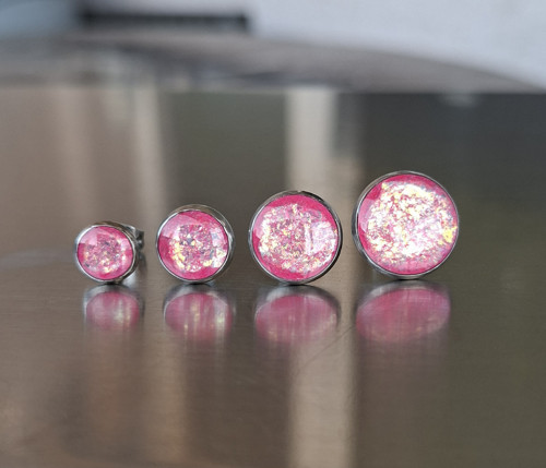 Růžové se zlatavým leskem 10 mm
