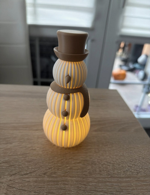 Vánočni sněhulák 3D tisk