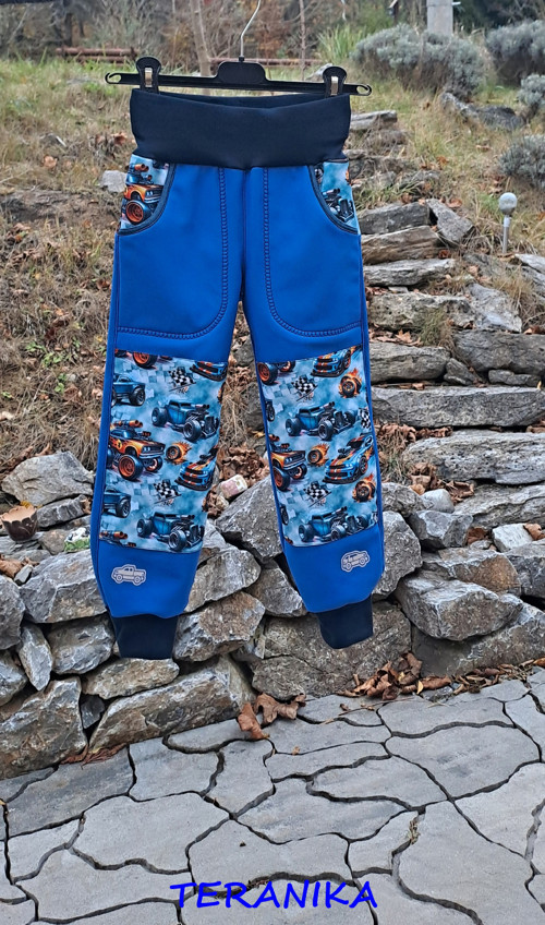 Softshellové kalhoty "z" 30/15 "auta" vel.104
