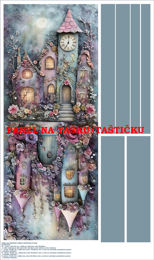 Panel na tašku/taštičku - bavlna XL