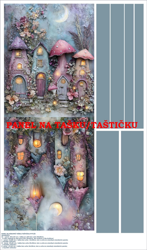 Panel na tašku/taštičku - bavlna XL