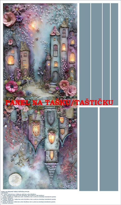 Panel na tašku/taštičku - bavlna XL