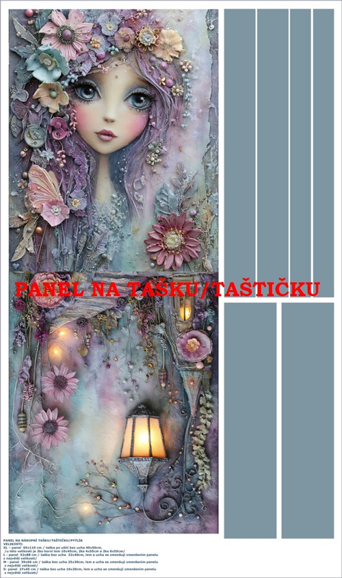 Panel na tašku/taštičku - bavlna XL