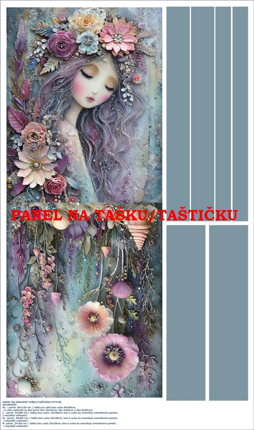 Panel na tašku/taštičku - bavlna XL