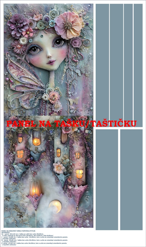 Panel na tašku/taštičku - bavlna XL