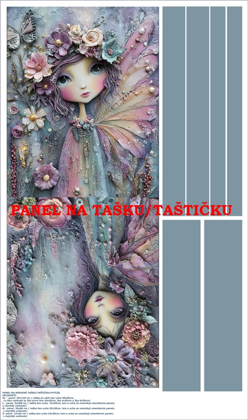 Panel na tašku/taštičku - bavlna XL