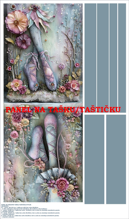 Panel na tašku/taštičku - bavlna XL — foto 1