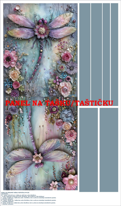Panel na tašku/taštičku - bavlna XL