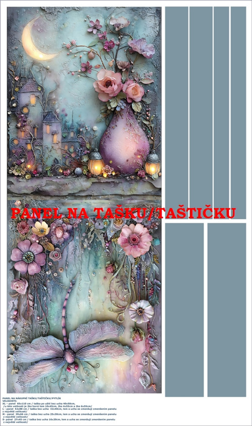 Panel na tašku/taštičku - bavlna XL — foto 1