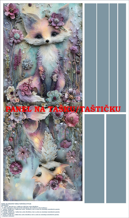 Panel na tašku/taštičku - bavlna XL