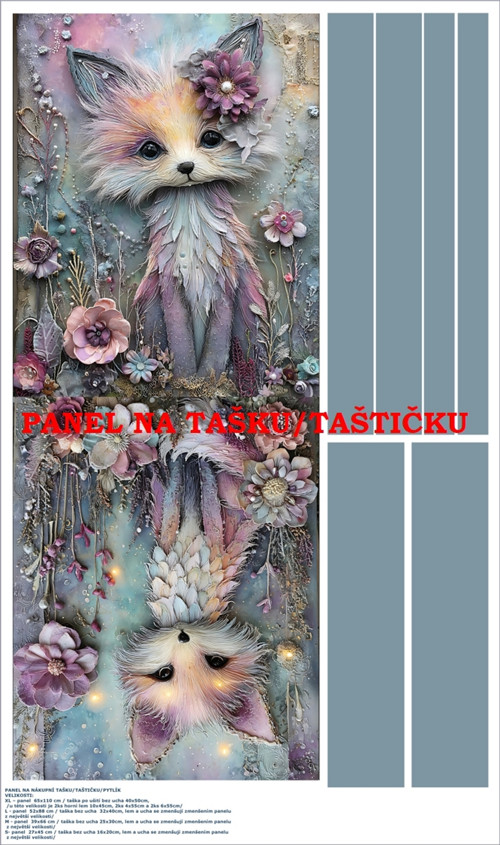 Panel na tašku/taštičku - bavlna XL