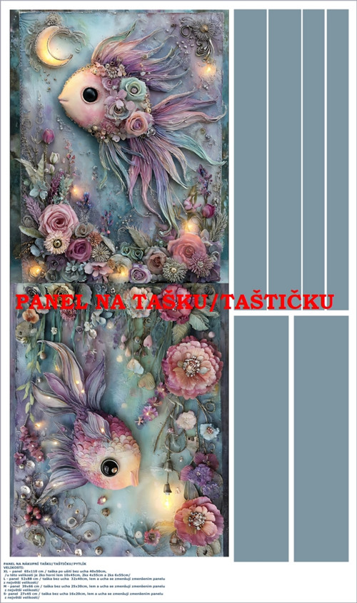 Panel na tašku/taštičku - bavlna XL — foto 1