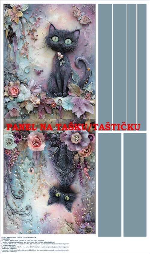 Panel na tašku/taštičku - bavlna XL