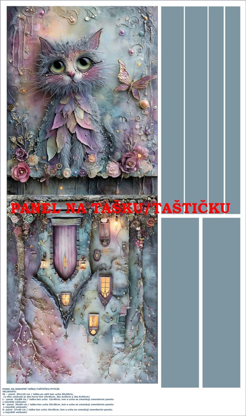 Panel na tašku/taštičku - bavlna XL
