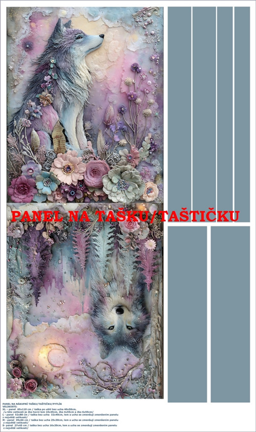 Panel na tašku/taštičku - bavlna XL