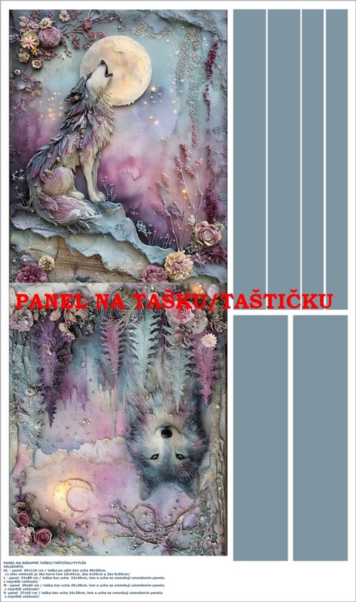 Panel na tašku/taštičku - bavlna XL