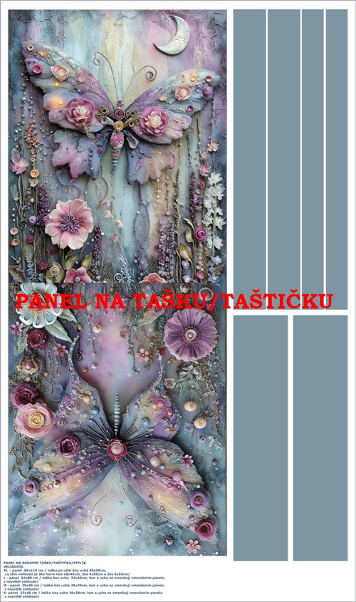 Panel na tašku/taštičku - bavlna XL
