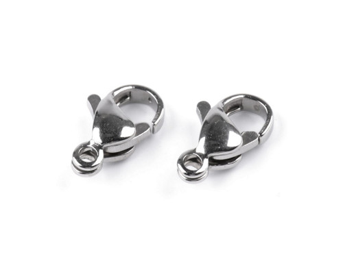 Karabina nerez ocel, 7x11mm, platina, 1ks
