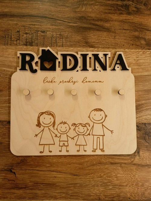 Držák na klíče RODINA