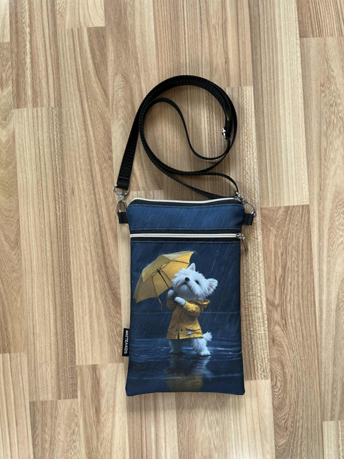 Westík v dešti - taštička crossbody na mobil