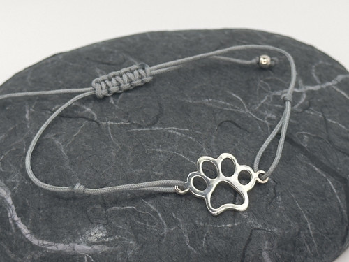 Minimalistický náramek - Paw (tm. šedá)